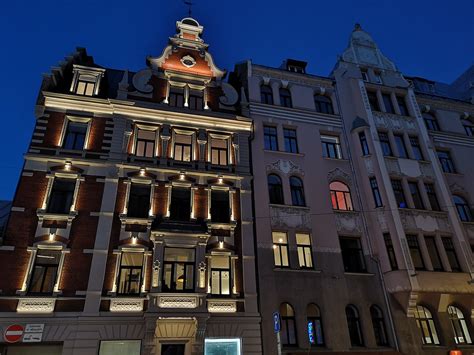 Facades On Lacplesa Street In Central Riga Latvia Octobe Flickr