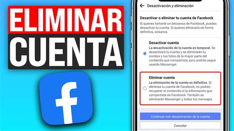 Cómo ELIMINAR o DESACTIVAR cuenta de FACEBOOK en 2025 YouTube