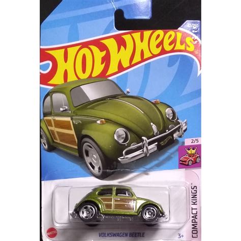 Hot Wheels Volkswagen Beetle Fusca Verde Compact Kings Shopee Brasil