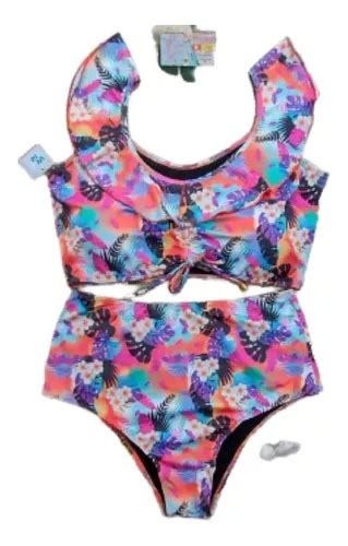 Biquíni Plus Size Cintura Alta Hot Pants Top Ciganinha Bojo Parcelamento sem juros