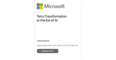 Telco Transformation In The Era Of Ai Free Microsoft Live Webinar