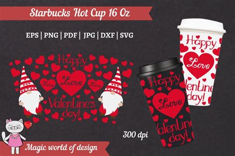 Valentines Gnome Svg Tumbler Hot Cup 16 Oz 1755260