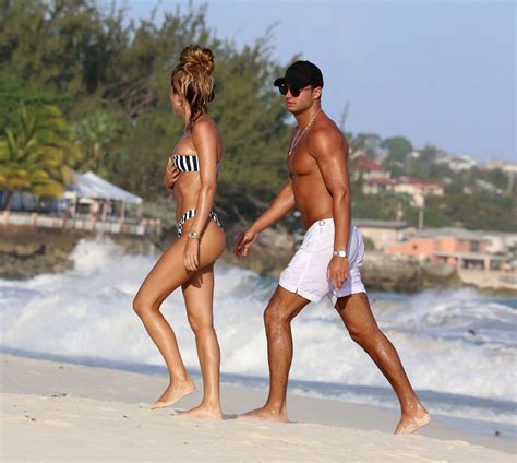 Megan McKenna Hits The Beach In A Striped Bikini In Barbados 50 Photos