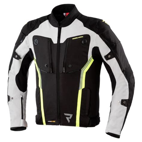 Куртка текстильная Rebelhorn Borg Black/Grey/Flo Yellow – MOTO-FAMILY