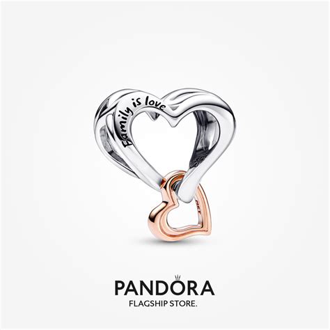 Pandora Two Tone Openwork Infinity Heart Charm 14k Rose Gold Plated