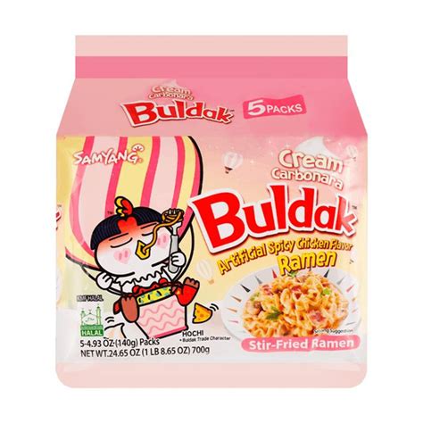 SAMYANG Лапша б п острая со вкусом сливочная карбонара Hot Chicken Flavor Ramen Cream Carbonara