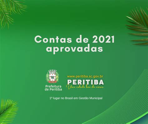 Prefeitura De Peritiba Tem As Contas De Aprovadas Pela C Mara E