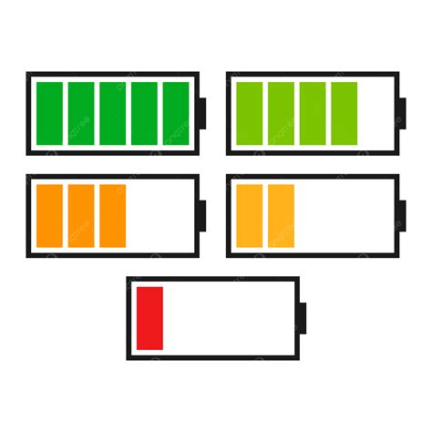 Battery Indicator Set Png Vector Psd And Clipart With Transparent