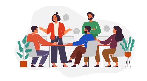 team meeting vector art icons  graphics