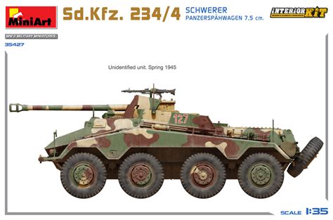 Sd.Kfz.234/4 Schwerer Panzerspahwagen 7,5 cm Interior Kit MiniArt 35427