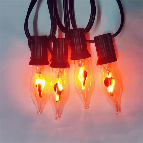 wuquan halloween flickering flame string lights ft outdoor christmas