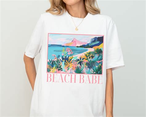 Trendy Summer PNG Beach Babe Png Beach Vibes Png Aesthetic Summer Png Coquette Beach Png Tshirt
