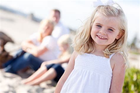 Adorable Blonde Girl Having Fun At The Beach Stock Image Image Of Beach Outdoors