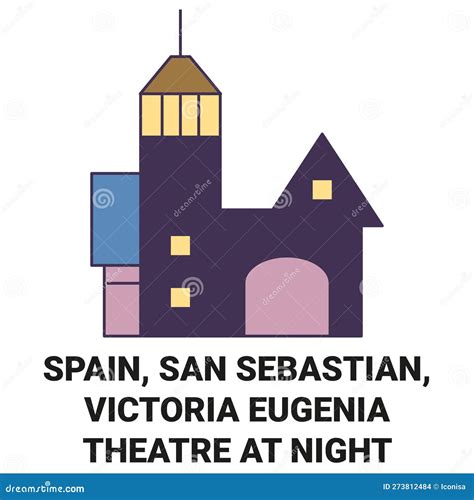 Spain San Sebastian Victoria Eugenia Theatre At Night Travel Landmark
