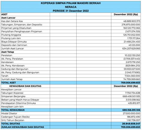 Contoh Tabel Laporan Keuangan Koperasi Hot Sex Picture