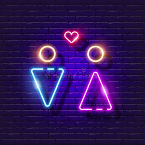 Traditional Love Neon Icon Lgbt Neon Signs Gay Pride Concept Vector Illustration For Design