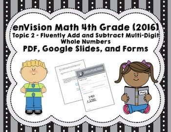 Envision Math Th Grade Topic Tests Add And Subtract Whole