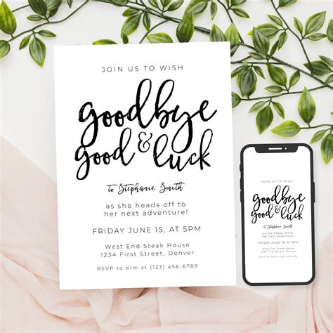 Goodbye Party Invitation Template