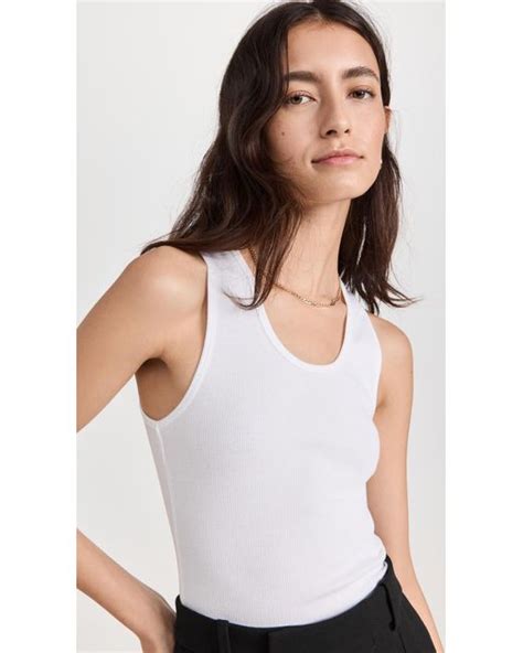 Wardrobe Nyc Ribbed Tank In White Lyst