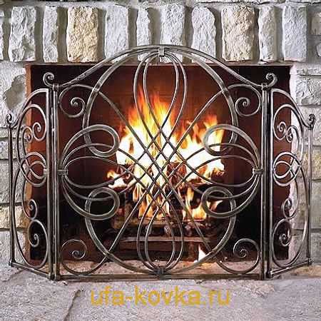 Фотографии кованых решеток и наборов для камина. 129 фото.