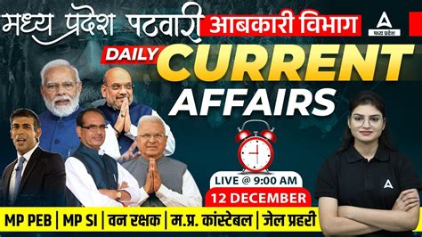 12 Dec Current Affairs Daily Current Affairs Abkari Vibhag MP