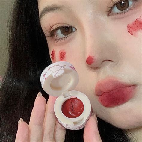 Mousse Canned Lip Glaze Mud Waterproof Liquid Lipstick Nude Pink Lips Cheek Tint Mud Makeup Lip