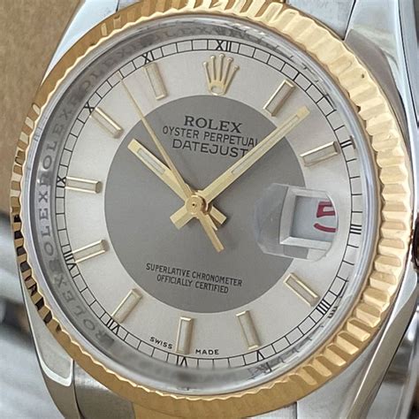 Rolex Datejust Silver Tuxedo Dial 116233