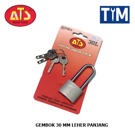 Jual ATS Gembok 30 MM Leher Panjang Padlock Long 30 MM Kunci Gembok