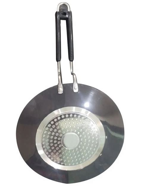 Black Aluminium Hard Anodized Chapati Tawa For Making Roti Size 10