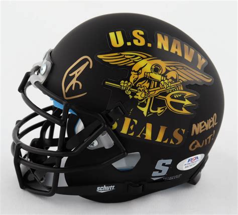 Robert Oneill Signed Us Navy Seal Matte Black Mini Helmet