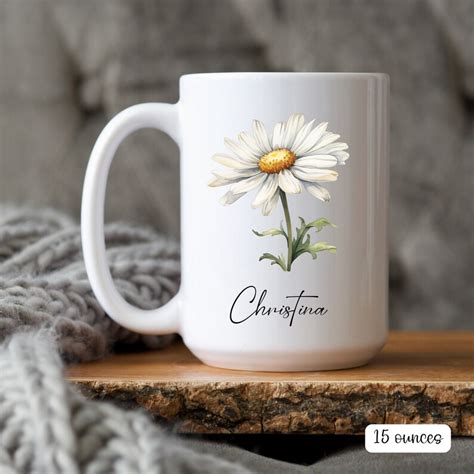 Custom Birth Flower Mug Birth Flower Mug Birth Flower T Morning