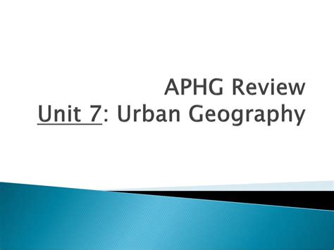 Aphg Review Unit 7 Urban Geography Ppt Download