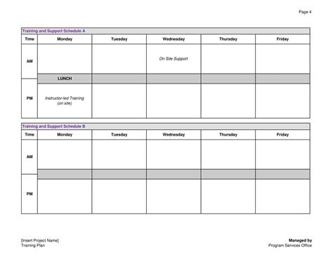 Training Program Template at Richard Armes blog