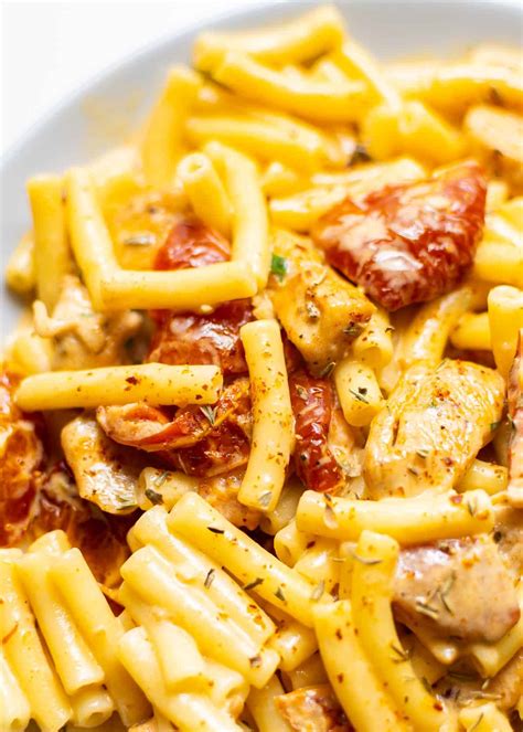The Best Chicken Mozzarella Pasta (Sun-Dried Tomato) • Ambitious Foodie