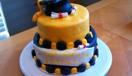 Black And Gold Graduation Cake - CakeCentral.com