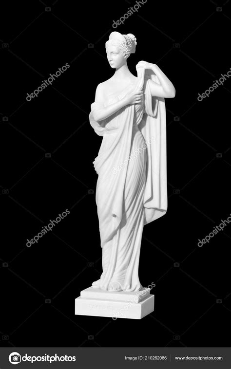 Classic White Marble Statue Naked Woman Black Background Stock Photo By Artfotoss
