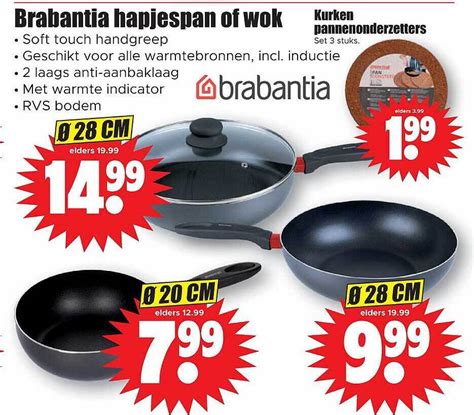 Brabantia Hapjespan Of Wok Of Kurken Pannenonderzetters Aanbieding Bij Dirk