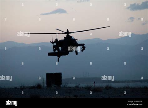 A Us Army Ah 64 Apache Helicopter From The 3rd Combat Aviation