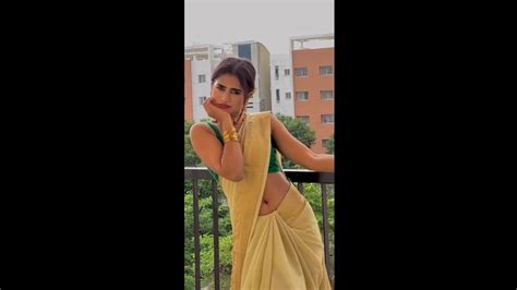 Nayani Pavani Hot Saree Navel Edit Vertical 4k 60fps YouTube