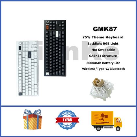 Gmk Wireless Mechanical Keyboard Rgb Hot Swappable Gasket Customized Via With Screen