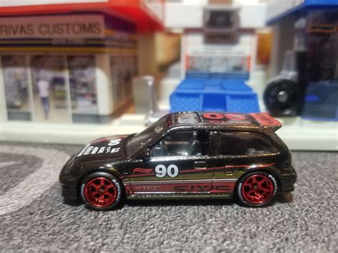 Custom Hot Wheels Honda Civic EF Custom Wheel Swap With Real Riders Tires Etsy