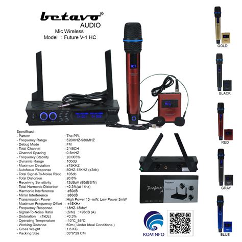 Jual Microphone Wireless Betavo Future V 1 HC Shopee Indonesia