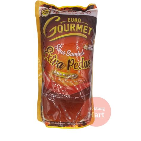 Jual Euro Gourmet Saus Sambal 1000gr Extra Hot Sambal Ekstra Pedas 1kg Shopee Indonesia