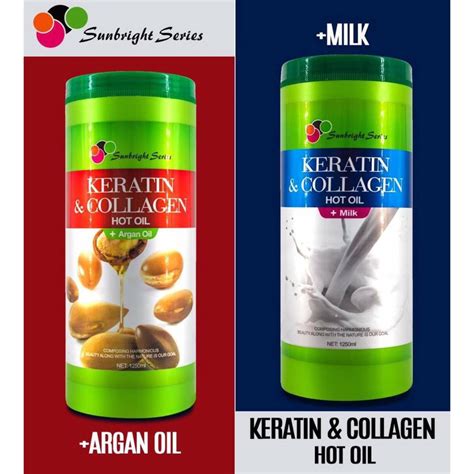 Sunbright Series Keratin Collagen Hot Oil Ml Milk Argan Oil