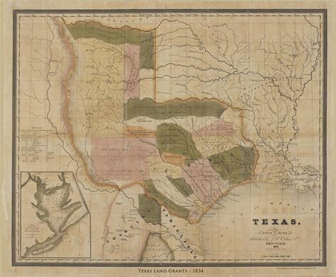 Texas Land Grant Map - 1834 – Copano Bay Press