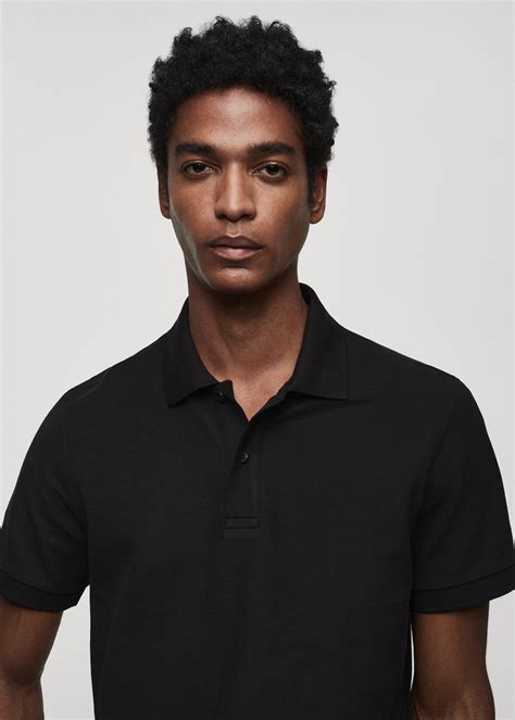 100 Cotton Pique Polo Shirt Man Mango United Kingdom