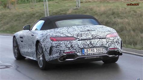 Mercedes Amg Gt Roadster Facelift Spied With Weird Exhaust Autoevolution