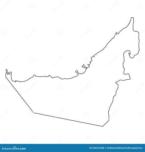 United Arab Emirates Map Icon Geography Blank Concept Isolated