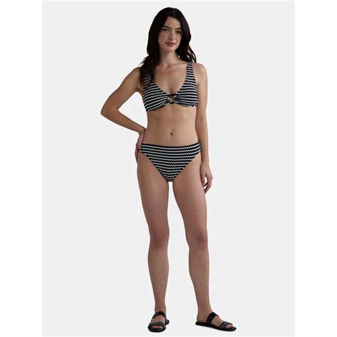 Time And Tru Women S Women S Plus Size Striped Crochet Bikini Top XS 3X 1 Each Delivery Or