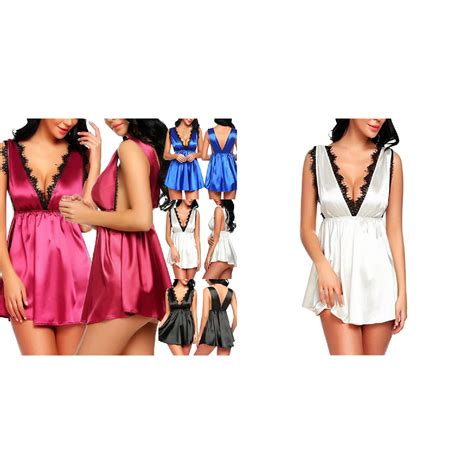 Pack Plus Size Lace Sleepwear Lingerie V Neck Underwear Nightdress